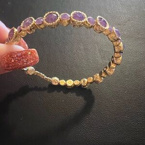 Seasonal Whispers Serendipity Bracelet Purple crystals/Gold retail $169 Small